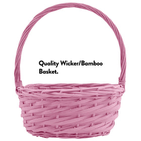 Pink Easter Basket box and bow highlight premium gift presentation.
