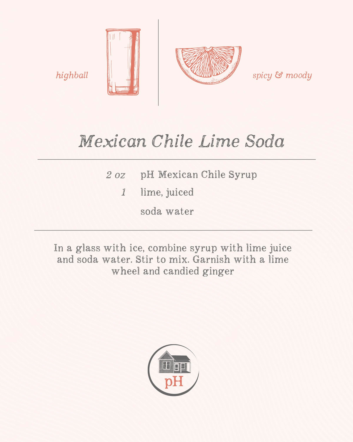 Arbol chile-based Pink House Alchemy syrup bottle ingredient detail