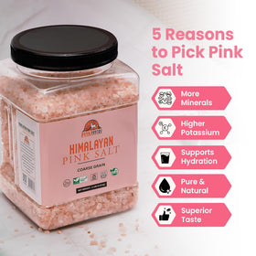 Pink Pantry finishing salt on a plated dish for subtle color and crunch