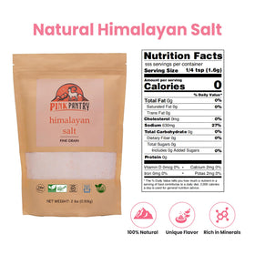 Pink Pantry Himalayan salt is ideal for baking, providing even distribution in recipes.