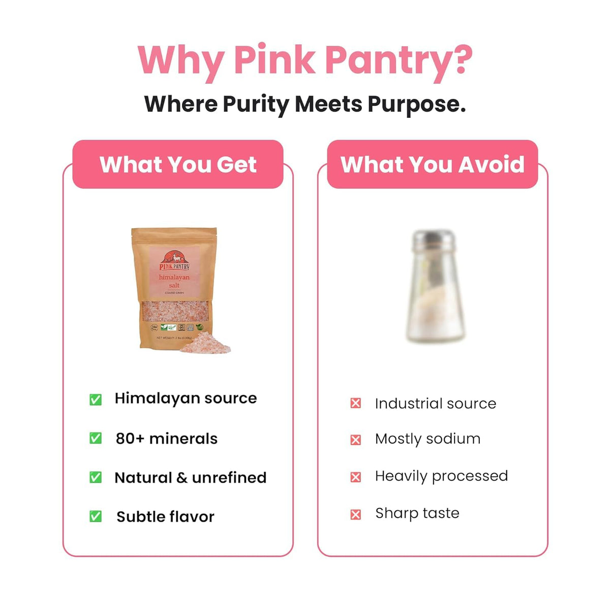 Pink Pantry Himalayan salt in a kitchen offers additive-free seasoning you can trust.