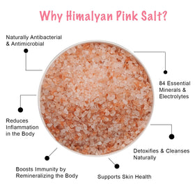 Pink Pantry Himalayan salt mineral detail hints at calcium and potassium.