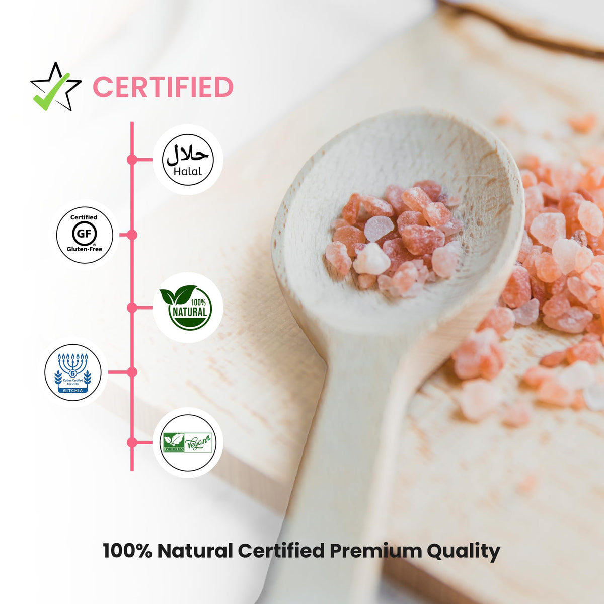Pink Pantry coarse salt refill for easy, consistent seasoning in grinders