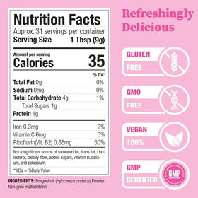 Nature Restore pink pitaya powder scoop for quick nutrient boost.