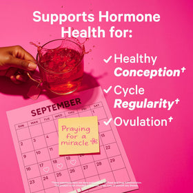 Pink Stork Herbal blend ingredients highlight Vitex and Red Raspberry Leaf for wellness