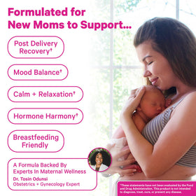 Pink Stork Postpartum Recovery Tea hot cup ready for soothing routine