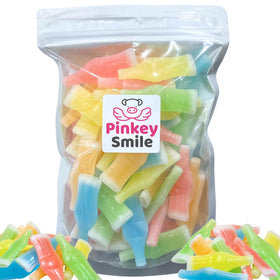 Pinkey Smile wax bottle candy collection in bright colors for party buffets