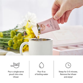 Pinky Up Earl Grey Macaron tea pouch featuring bergamot and a light finish