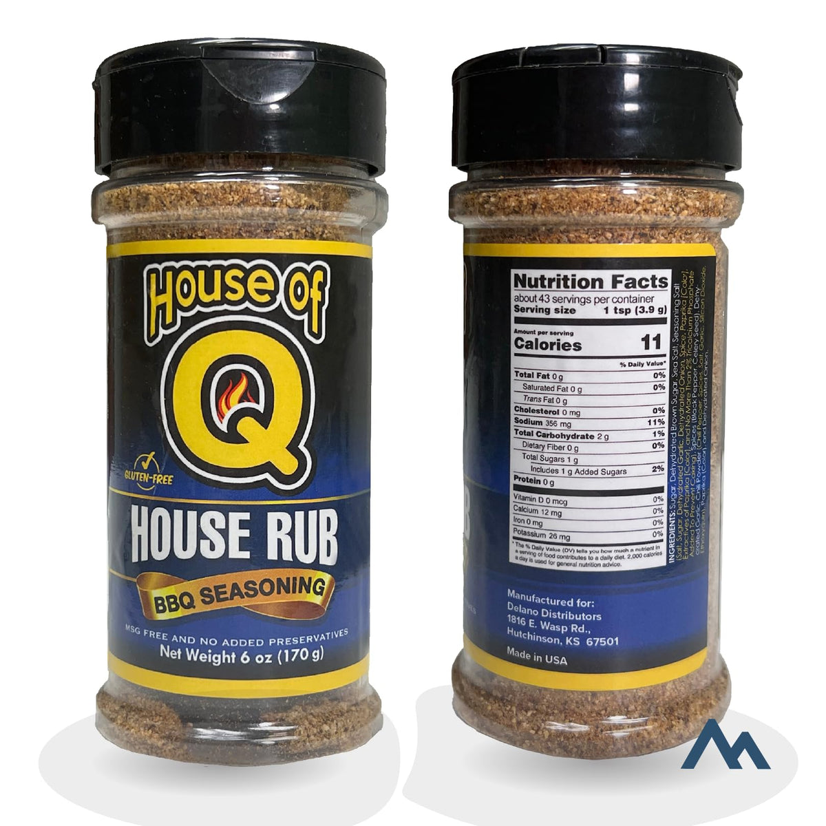 Pinnacle Mercantile House of Q House Rub enhances vegetables and mixed meats.