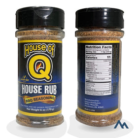 Pinnacle Mercantile House of Q House Rub enhances vegetables and mixed meats.