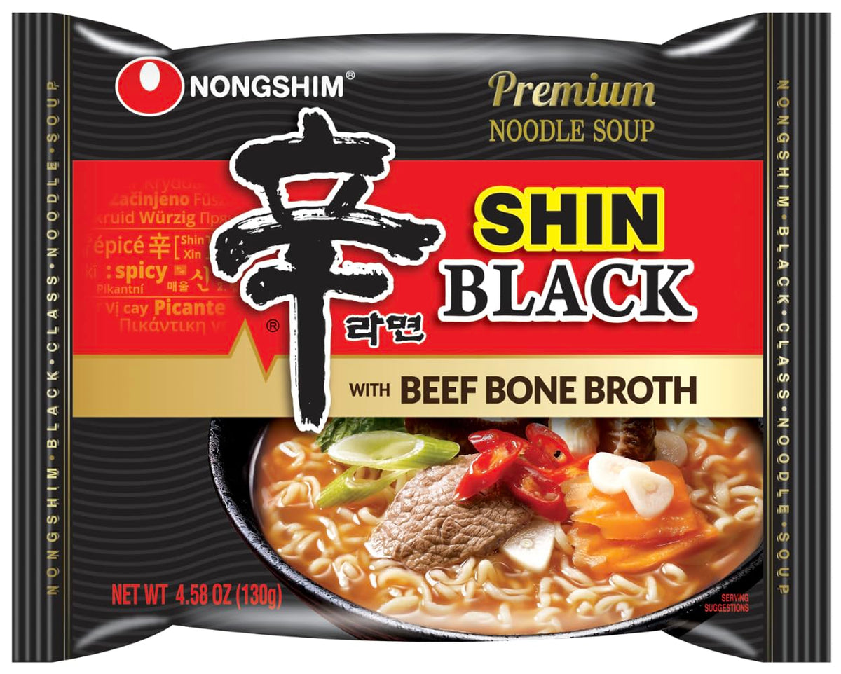 Pinstar Premium Shin Ramyun Black with pork bone broth and spice kick