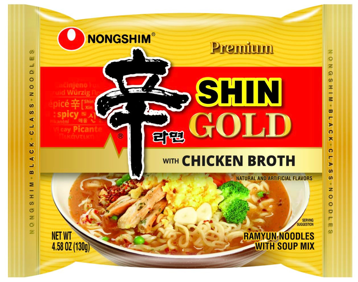 Pinstar Premium Shin Ramyun Gold featuring premium, bold flavors