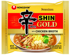 Pinstar Premium Shin Ramyun Gold featuring premium, bold flavors