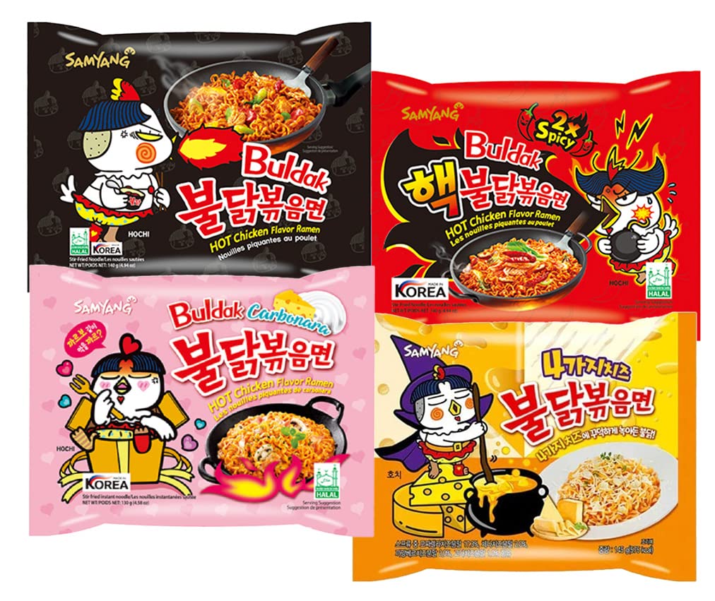 Pinstar Premium Samyang Tom Yum ramen for tangy aromatics.