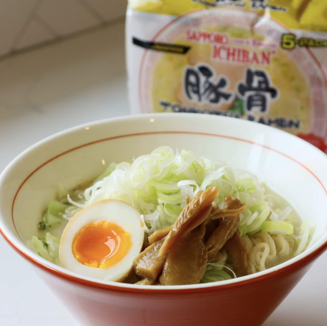Pinstar Premium Sapporo Chicken ramen bowl promoting lighter, comforting meal ready in minutes