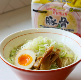 Pinstar Premium Sapporo Chicken ramen bowl promoting lighter, comforting meal ready in minutes