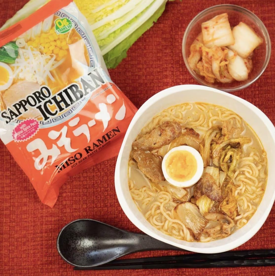 Pinstar Premium Sapporo Tonkotsu ramen bowl illustrating creamy texture and rich aroma