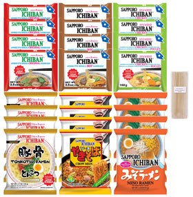 Pinstar Premium Sapporo variety pack cover image showing six authentic ramen flavors for quick weeknight meals