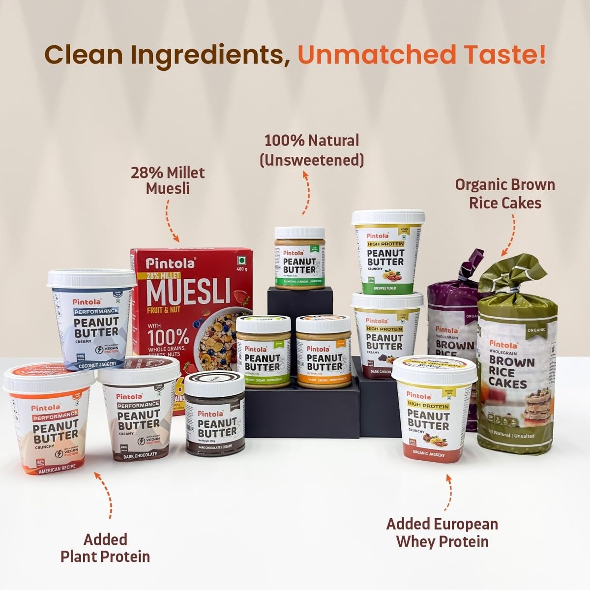 Pintola jar featuring non-GMO ingredients and natural color.