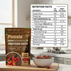 Pintola Oats Dark Chocolate breakfast spoon ready for a warm bowl.