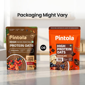 Pintola Oats Dark Chocolate porridge bowl showing cozy breakfast scene.