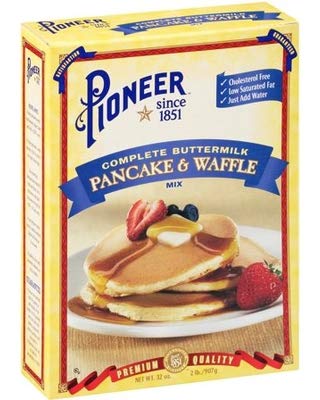 Pioneer complete buttermilk pancake mix package for cozy weekend breakfasts