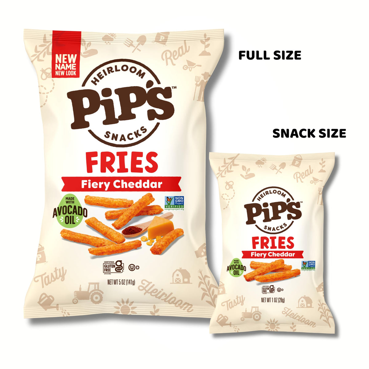 Pip's Heirloom corn ingredient visual—heritage grain used in a crunchy snack.
