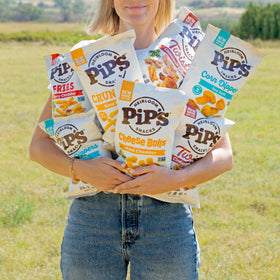 Pipcorn Oprah favorite things Shark Tank cred on packaging.