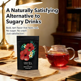 PIPI TEA hibiscus tea bags with citrus, aroma balanced with crisp flavor