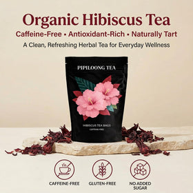 PiPiloong Hibiscus Tea brew steep in glass highlighting tart flavor