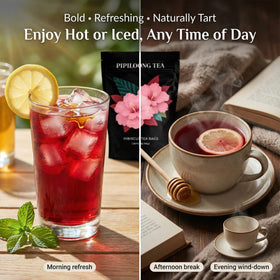 PiPiloong Hibiscus Tea packets packaging ready for brewing