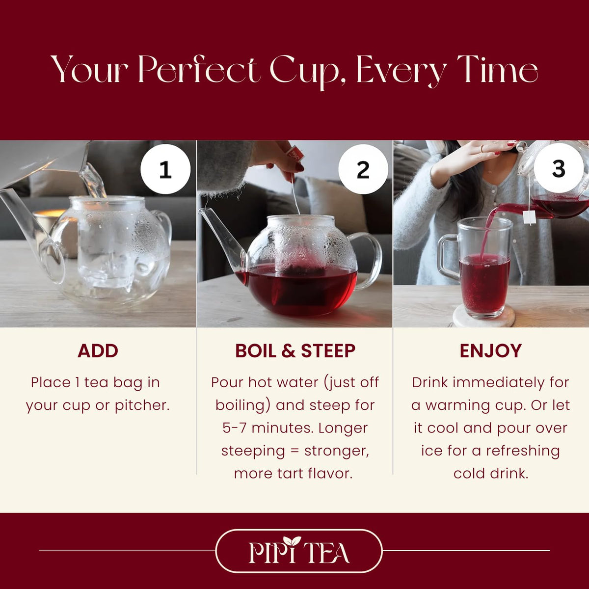 PiPi Tea Organic Packaging preserves aroma and freshness