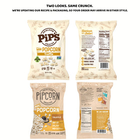 Pip's Heirloom Truffle Mini Popcorn 24-pack box ideal for sharing.