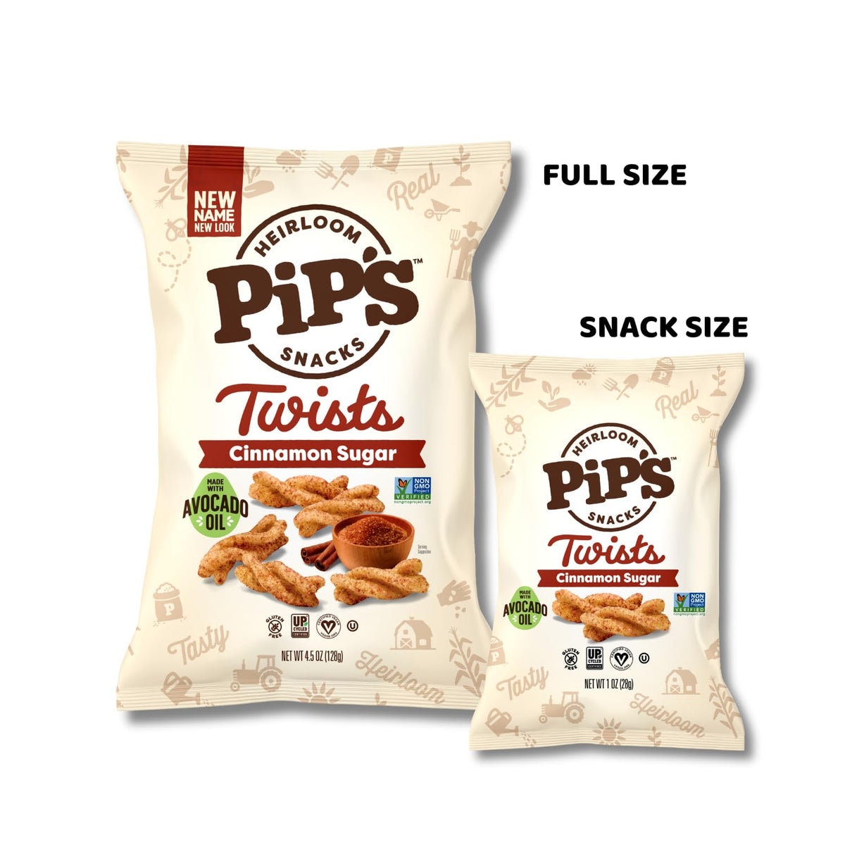 Vegan and Kosher certified Pip's Cinnamon Twists
