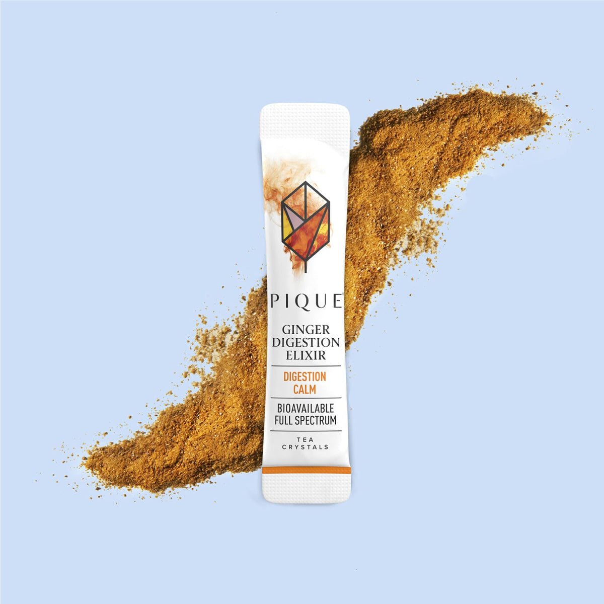 Pouring PIQUE elixir into a cup reveals warming aroma for after‑meals.