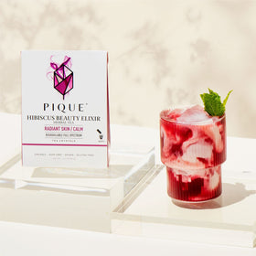 PIQUE Organic Hibiscus Tea Crystals ingredients label on package