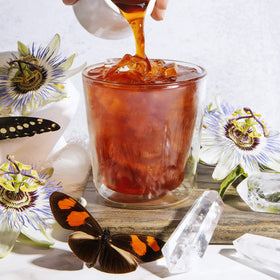 PIQUE Rooibos Tea No Preservatives Label highlights clean ingredients and toxin-free preparation