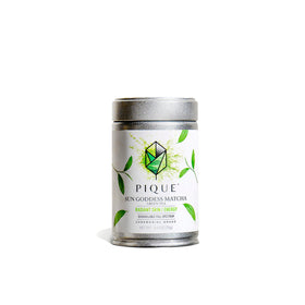 PIQUE Sun Goddess Matcha tin for ceremonial-grade energy and focus.