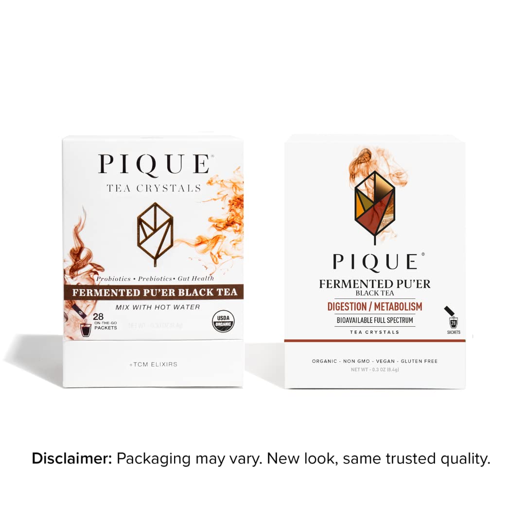 PIQUE Tea crystals closeup highlights concentrated flavor and antioxidant-rich infusion.