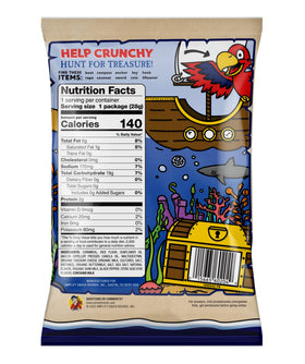 Pirate's Booty gluten-free cheddar puffs baked, crispy texture for on-the-go snacking.