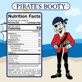 Pirate's Booty gluten-free label communicates a safe option for gluten-free snacks.