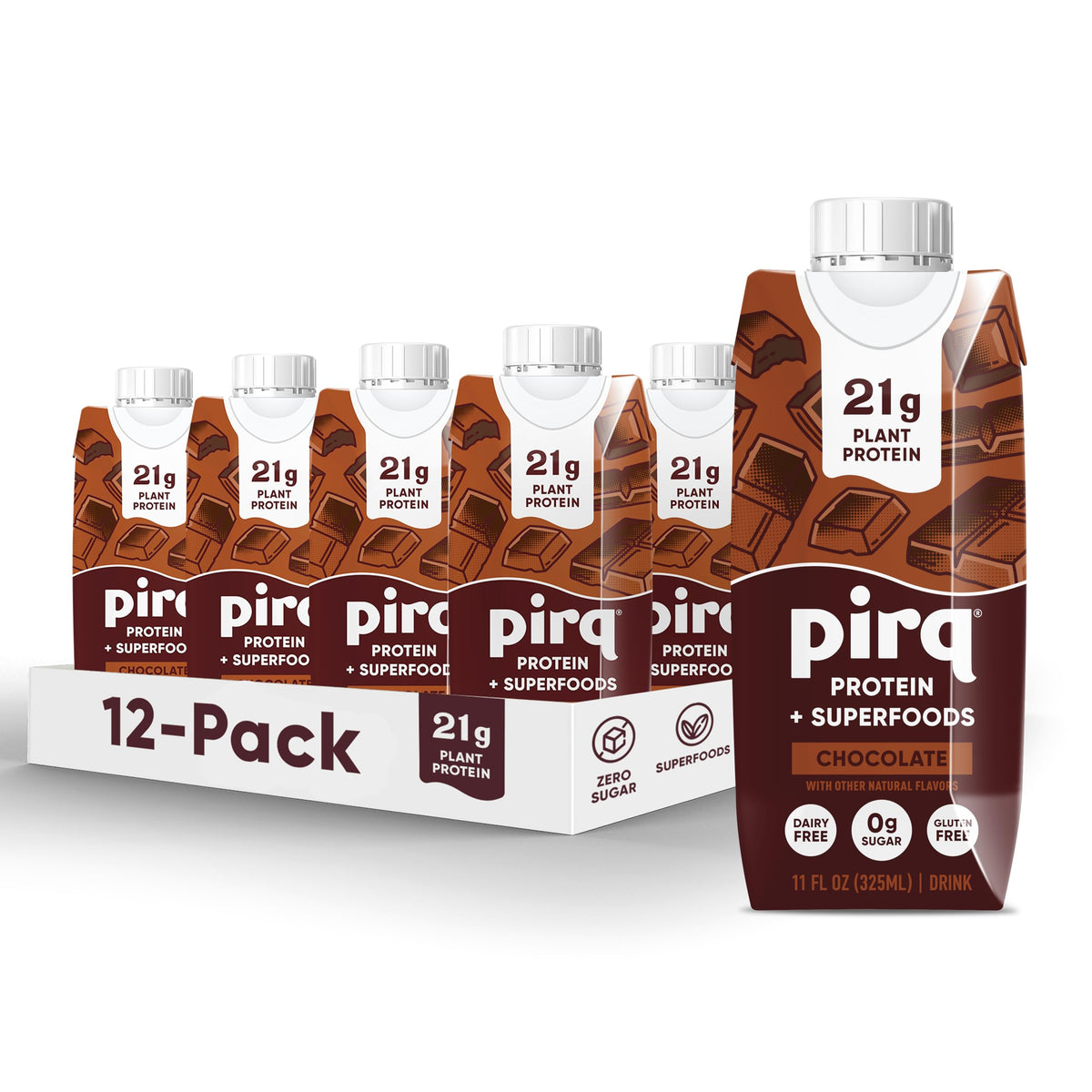 Pirq 21g dairy-free protein shake bottle ready for on-the-go nutrition