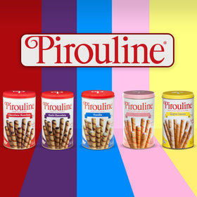 Pirouline 14oz tin gift-ready for gatherings and gifting.