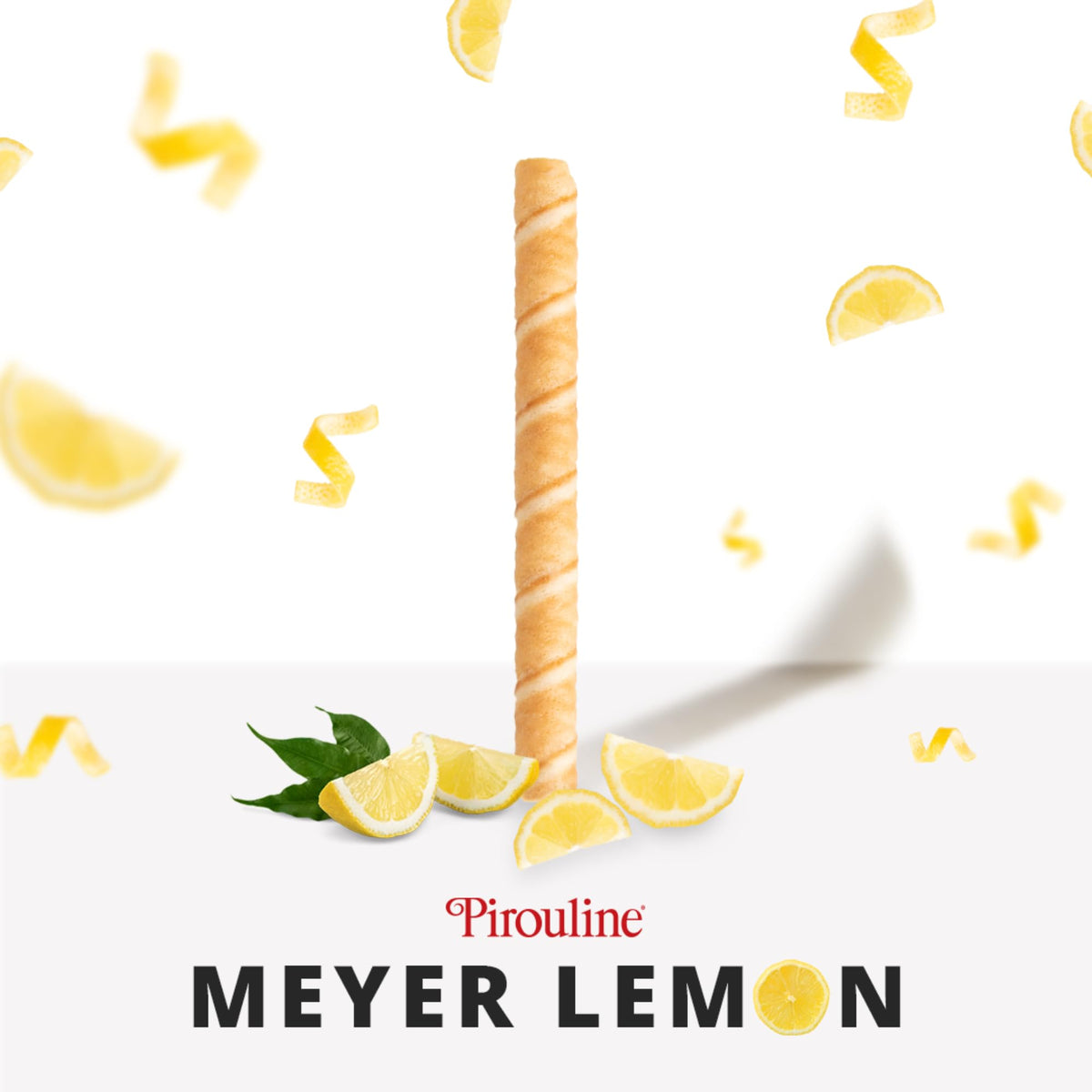 Pirouline Meyer Lemon wafers on a plate with tea invite a refined afternoon treat