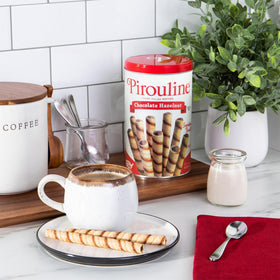 Pirouline serving tongs on a coffee bar for effortless serving
