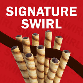 Pirouline signature swirl wafers show authentic craftsmanship for elegant presentation.