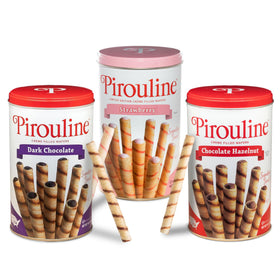 Pirouline front tins display gift-ready packaging ideal for celebrations.