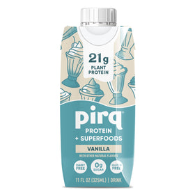 Pirq plant-protein 21g ingredients bowl captures the nutrient-dense mix.