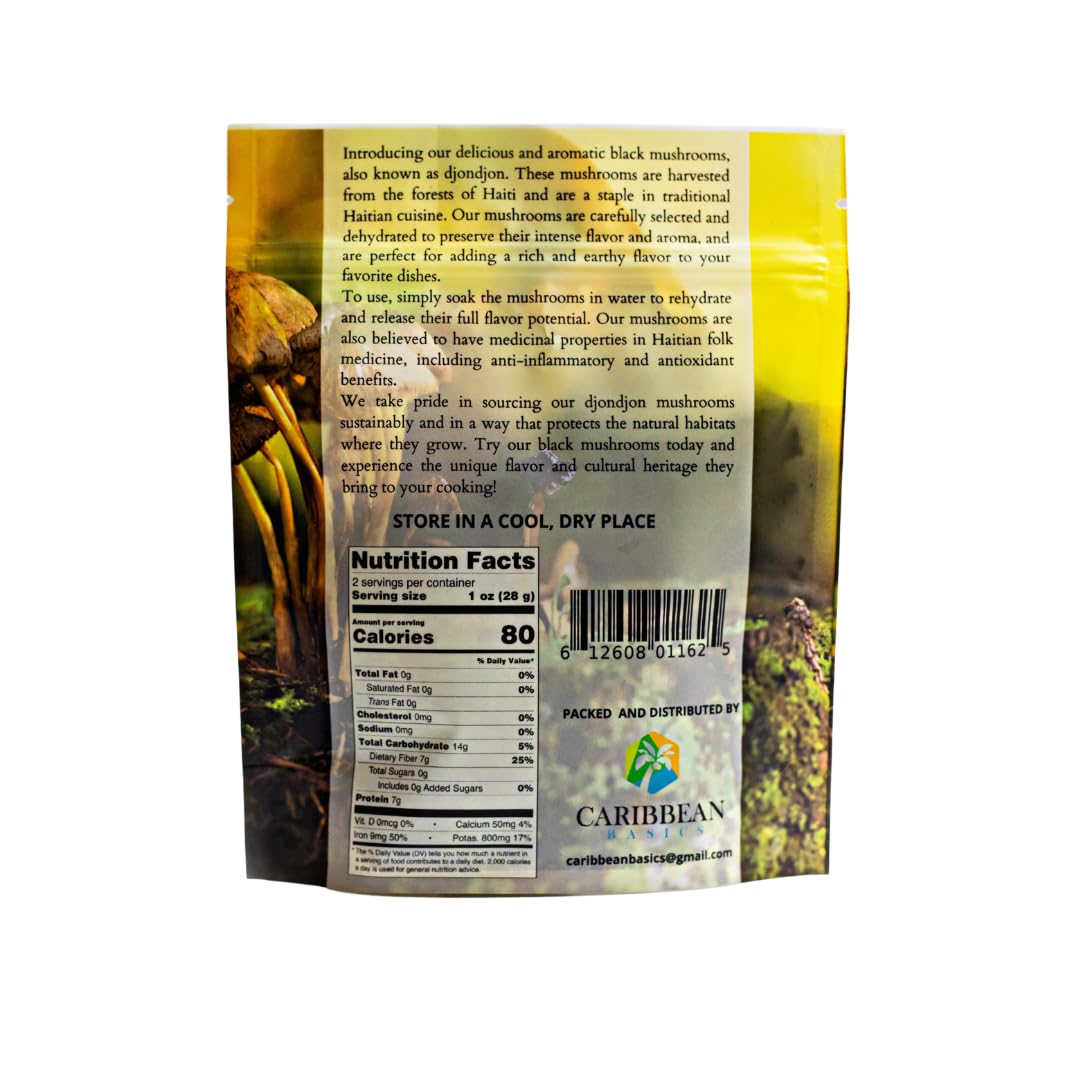 Pisa Haitian Djon Djon mushroom broth darkens rice with riz djondjon color.