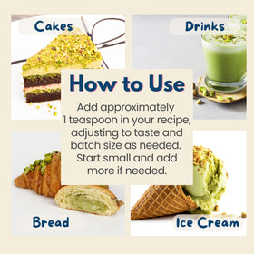 Harvest Moon Delights pistachio extract for ice cream delivers creamy, nutty notes.